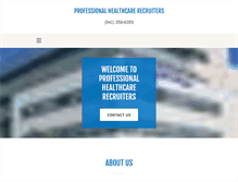 Tablet Screenshot of professionalhealthcarerecruiters.com